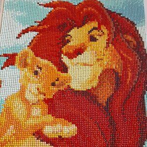"The Lion King" Diamond Painting~~Over 11,000 Diamonds~~Not a Kit~